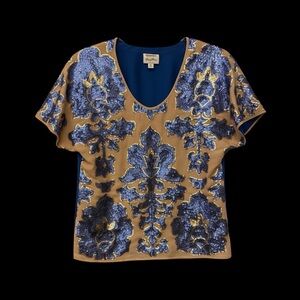 •	NYE Sequin Top – Tracy Reese x Neiman Marcus XS